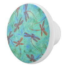 Dragonfly Dance Ceramic Knob