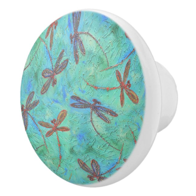 Dragonfly Dance Ceramic Knob Knopp (Höger)