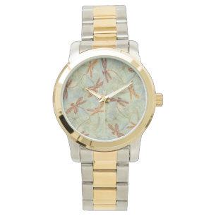Dragonfly Dance Guld Armbandsur