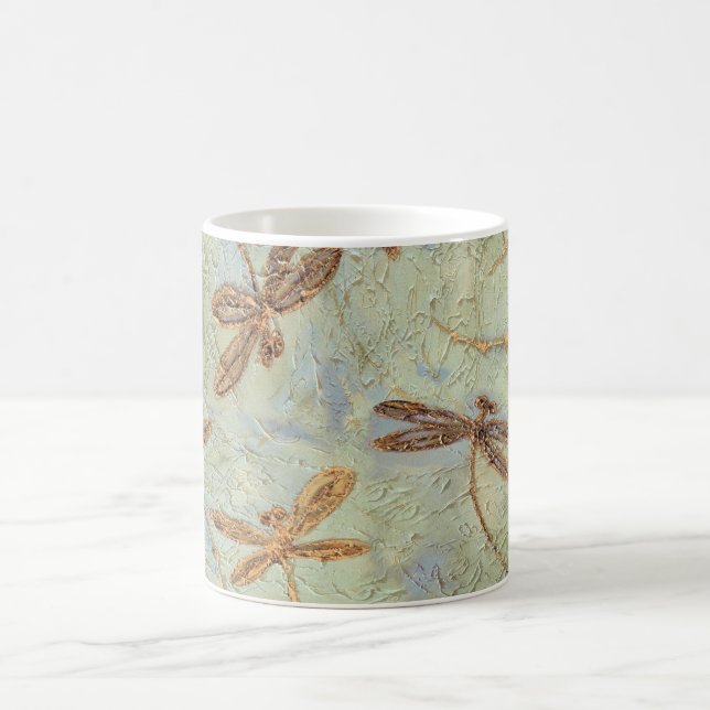 Dragonfly Dance Guld Kaffemugg (Center)