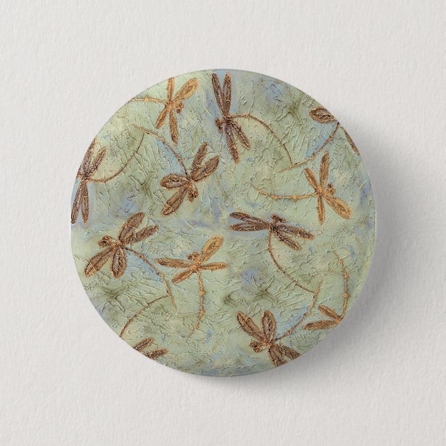 Dragonfly Dance Guld Knapp (Framsida)