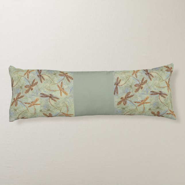 Dragonfly Dance Guld Kroppskudde (Baksidan)