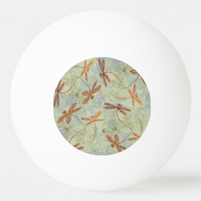 Dragonfly Dance Guld Pingisboll (Baksidan)