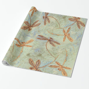 Dragonfly Dance Guld Presentpapper