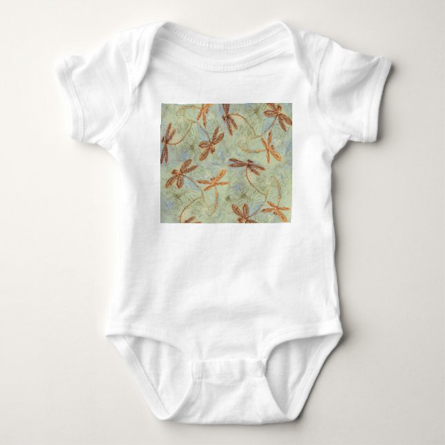 Dragonfly Dance Guld T-shirt (Framsida)