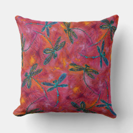 Dragonfly Dance Hett Fuchsia Kudde