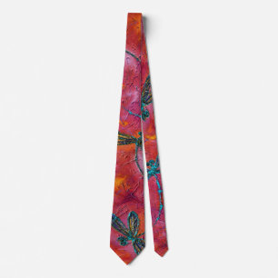 Dragonfly Dance Hett Fuchsia Neck Tie Slips