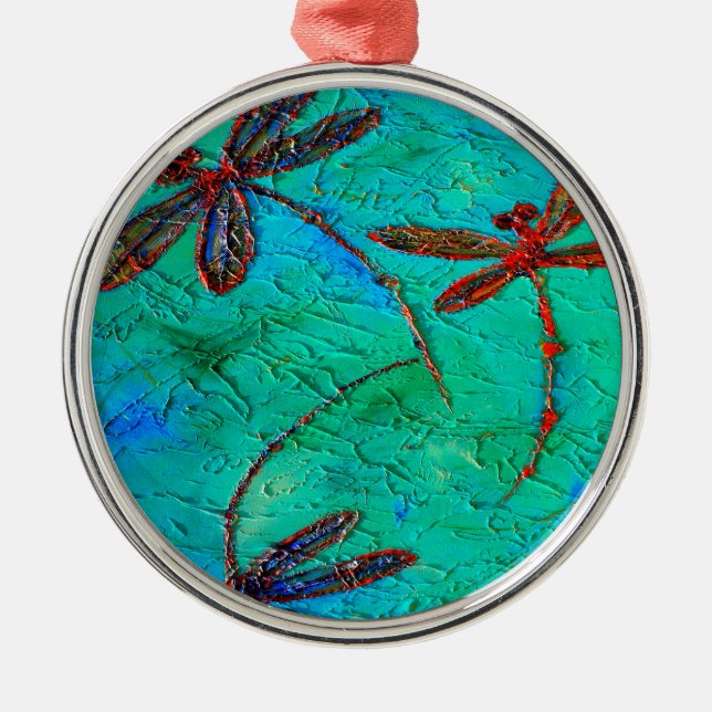 Dragonfly Dance Julgransprydnad Metall (Framsidan)