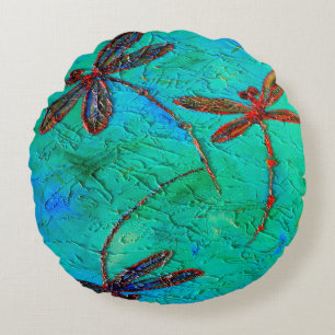 Dragonfly Dance Rund Kudde