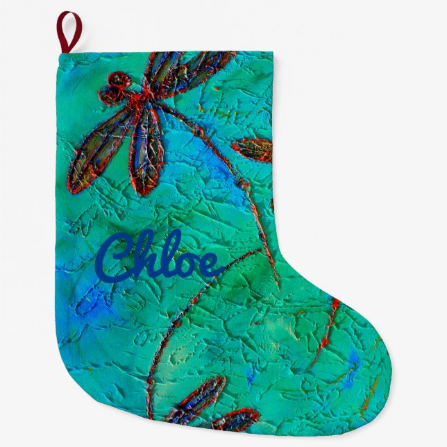 Dragonfly Dance Stor Julstrumpa (Framsidan)