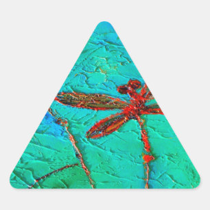Dragonfly Dance Triangelformat Klistermärke