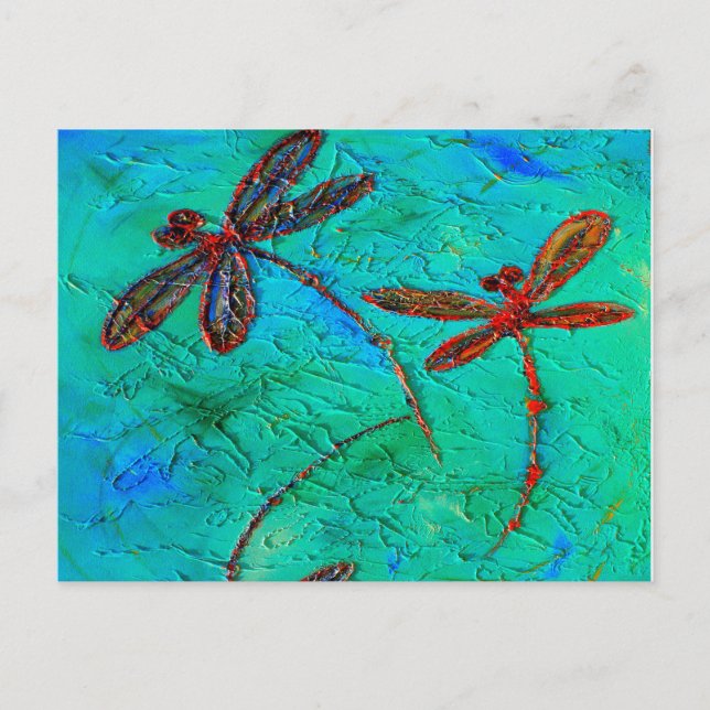 Dragonfly Dance Vykort (Framsida)