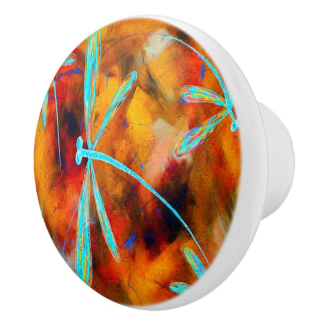 Dragonfly Desert Red & Orange Flit Knopp (Höger)