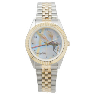Dragonfly Design med Guld Tittar Vingar Armbandsur