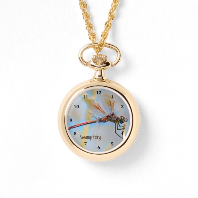 Dragonfly Design med Guld Vingar Armbandsur (Framsida)