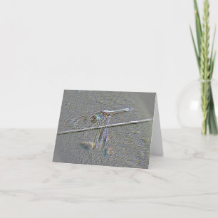 Dragonfly Digital Manipation Note Card Kort