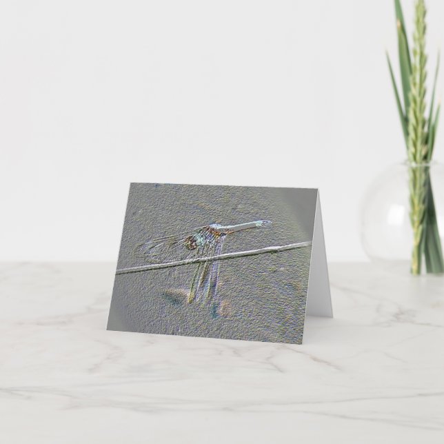 Dragonfly Digital Manipation Note Card Kort (Framsida)