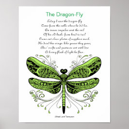 Dragonfly Dikt av Alfred Lord Tennyson Poster