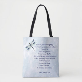 Dragonfly Dikt Tote Bag Tygkasse