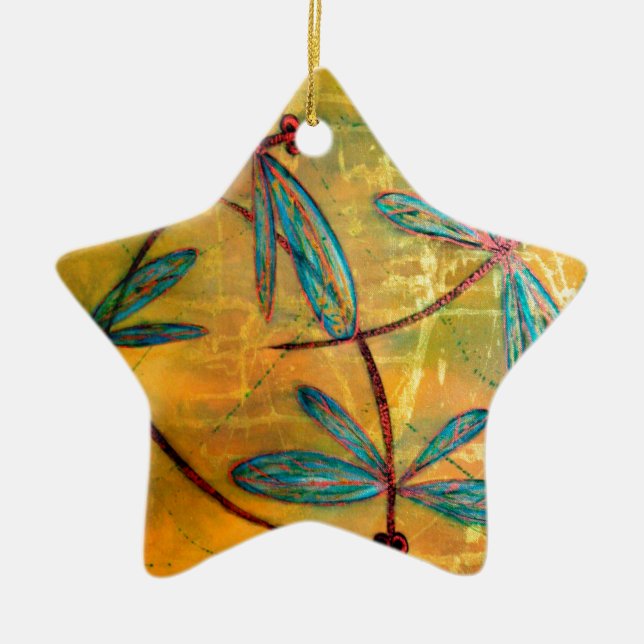 Dragonfly Dimma Julgransprydnad Keramik (Framsidan)