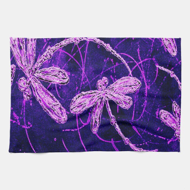 Dragonfly Disco Kökshandduk (Horisontell)