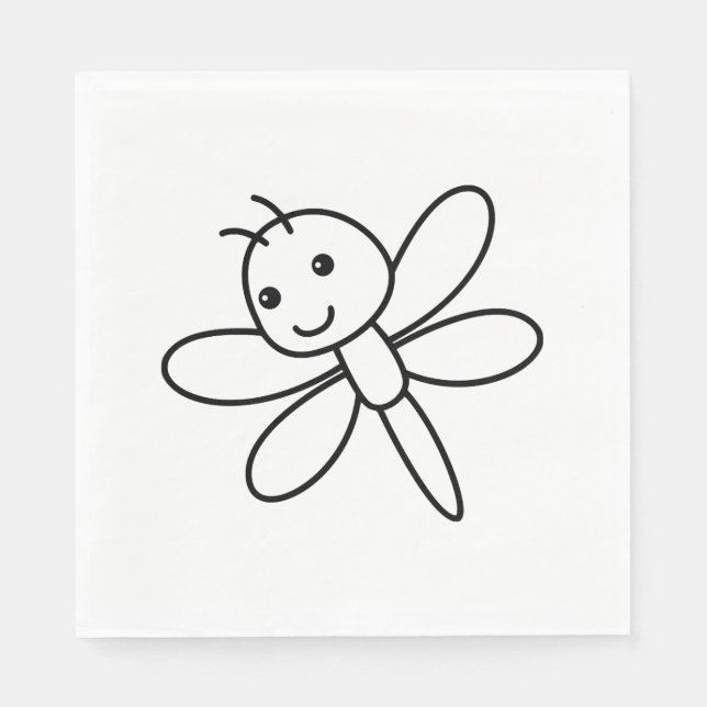 Dragonfly dragonfly pappersservett (Framsidan)