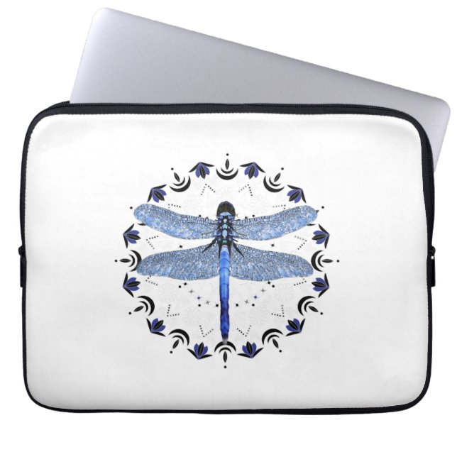 Dragonfly Dragonfly Sweatshirt Mandala Laptop Fodral (Framsidan)