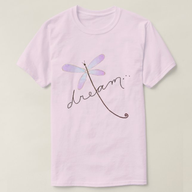 Dragonfly Dream Original Abstrakt Art T Shirt (Design framsida)