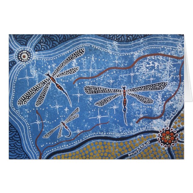 DRAGONFLY DREAMING Card Hälsningskort (Framsidan Horizontal)