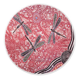 Dragonfly Dreaming Ceramic Knob Knopp