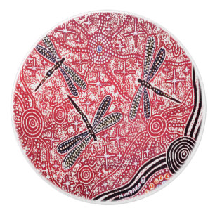 Dragonfly Dreaming Ceramic Knob Knopp
