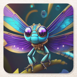 Dragonfly Dreaming Skyancer Underlägg Papper Kvadrat