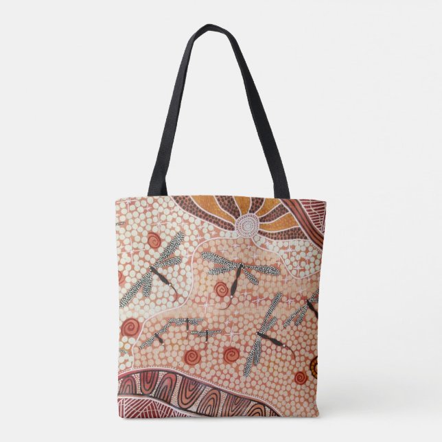 Dragonfly Dreaming Tote Bag Tygkasse (Baksida)