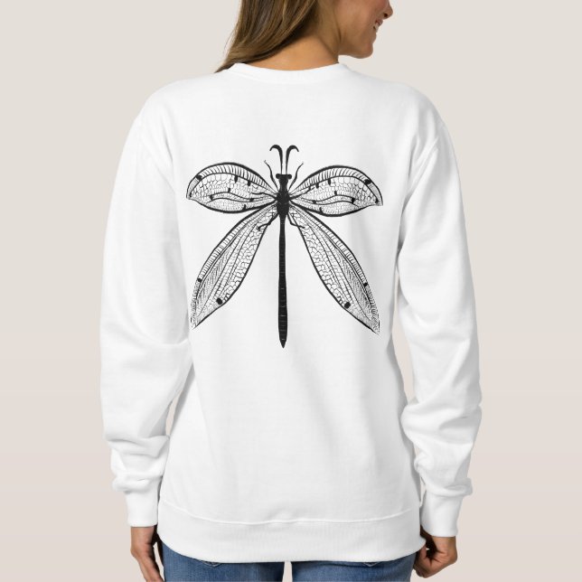 Dragonfly Dreams Insekt Art - Entomologielegance T Shirt (Baksida)