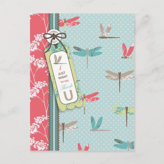 Dragonfly Dreams TY Postcard B Vykort (Framsida)