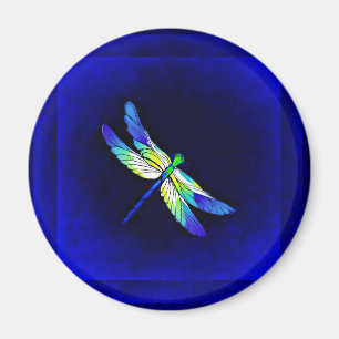 Dragonfly Electric Blue - Personalize with a namn Magnet