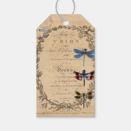 Dragonfly Ephemera Art Journal Märkre Presentetikett