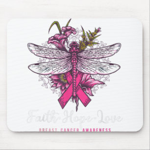 Dragonfly Faith Hope Kärlek Breast Cancer Awarenes Musmatta