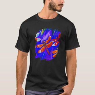 Dragonfly Färg Painting Dragonflies Insekt Artist T Shirt