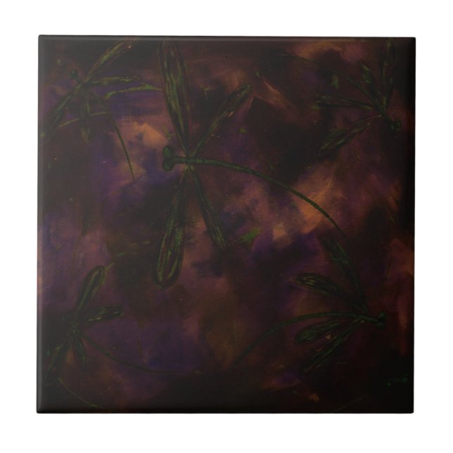 Dragonfly Fire Kakelplatta (Framsidan)