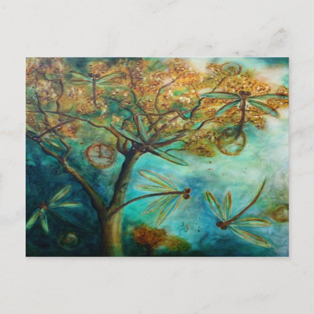 Dragonfly Fliration Vykort (Framsida)