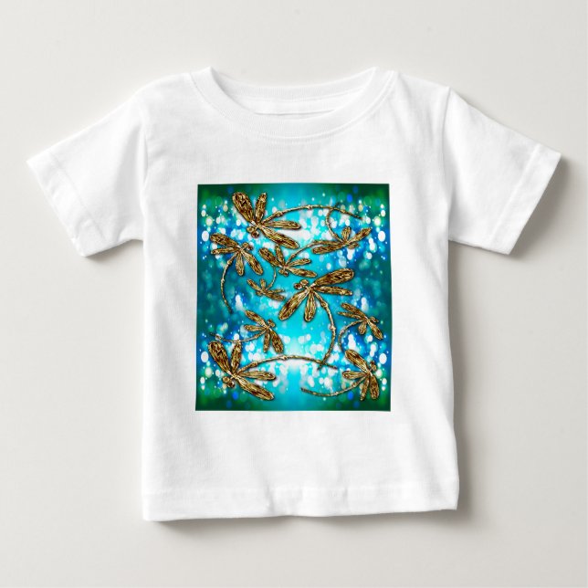 Dragonfly Flit Bubbles T Shirt (Framsida)