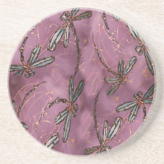 Dragonfly Flit Dusky Ro Underlägg Sandsten (Framsidan)