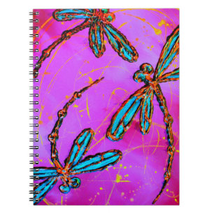 Dragonfly Flit Electric Rosa Anteckningsbok