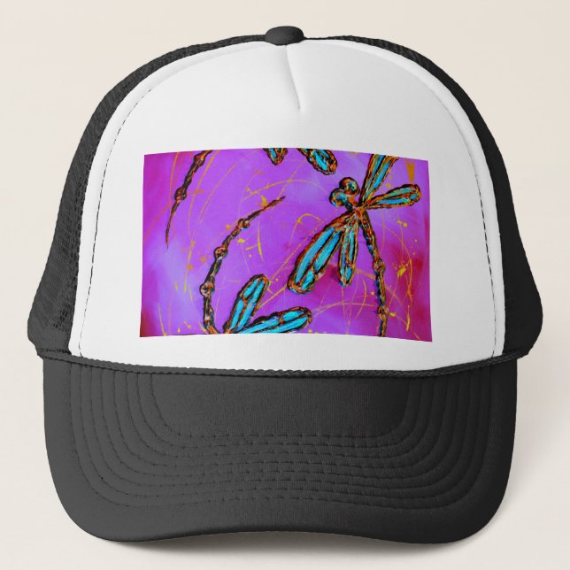 Dragonfly Flit Electric Rosa Truckerkeps (Framsida)