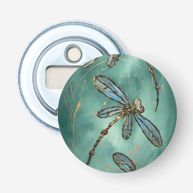 Dragonfly Flit Myrtle Grönt Flasköppnare (Framsidan)