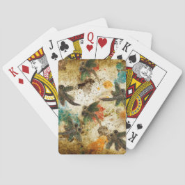 Dragonfly Flit Rustic Stänk Spelkort