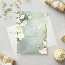 Dragonfly Floral Sweet 16 Sage Green ID1310