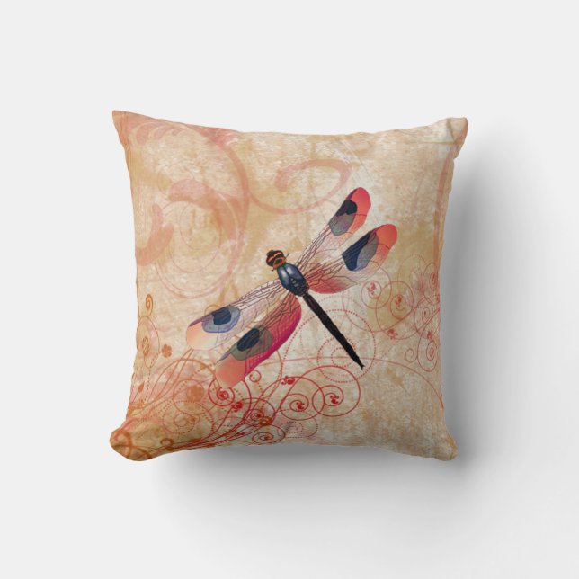 Dragonfly Flourish Pillow Kudde (Framsida)