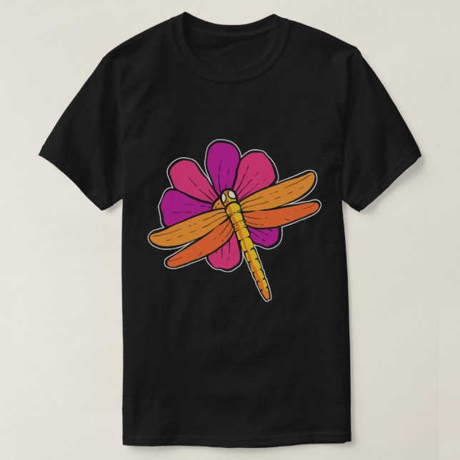Dragonfly Flower Botanist T Shirt (Design framsida)
